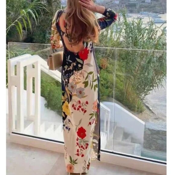 Cara Cara Aria Stretch Crepe Maxi Floral Dress - Picture 3 of 16